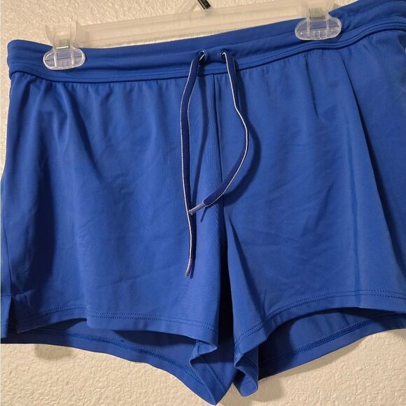 Lands' End Blue Athletic Shorts Smooth Performance Fabric - Picture 2 of 6